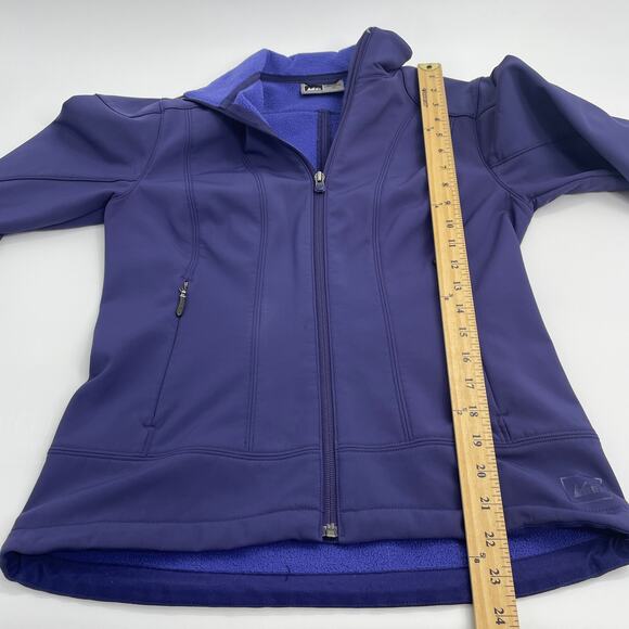 REI Womens Jacket Purple Soft Shell Fleece Lined Full Zip Size XS Casual Outdoor - Picture 5 of 7
